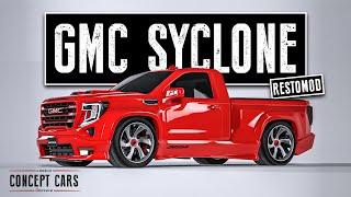 GMC Syclone Render - the all black baddest shortbed pickup makes a comeback