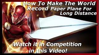 ️ How to Make The Fastest Paper Airplane in The World  World Record Rocket For Long Distance ️