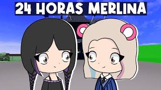 24 HORAS SIENDO MERLINA (MIÉRCOLES) EN BROOKHAVEN ROBLOX CON ELA