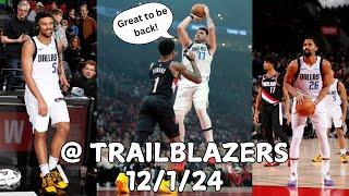 Dallas Mavericks Team Highlights vs the Trailblazers (12.01.2024)