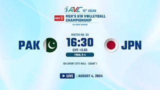 15th Asian Men's U18 Volleyball Championship/04AUG2024/M#55 - Final 3-4 (PAK vs JPN)