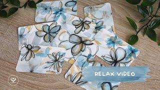 Long calm relax painting video - watercolor blue flowers paint with me