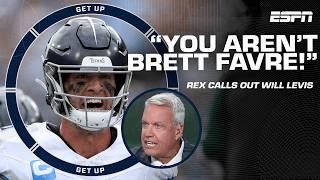 You AREN’T Brett Favre! ️ - Rex Ryan on Will Levis’ ‘'selfish’ turnover vs. Jets | Get Up