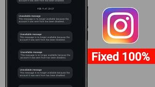 Instagram Unavailable message This message is no longer available because the account Problem Solve