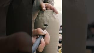 So satisfying (ceramic carving ideas) #clay #pottery #ceramic #creative #art #beginners