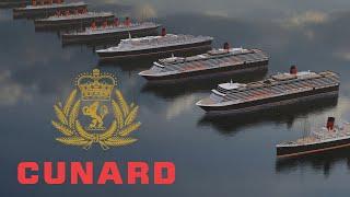 CUNARD Fleet Length Comparison (3D)