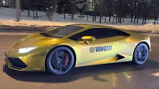 ЗОЛОТОЙ LAMBORGHINI HURACAN ГОНКИ ПО МОСКВЕ!