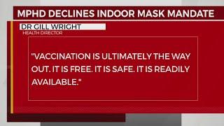 Metro Public Health Department declines request for indoor mask mandate