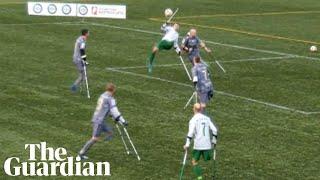 Marcin Oleksy scores amazing goal for Warta Poznan amputee football team