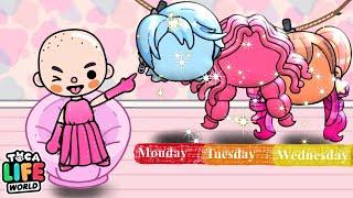 Rich Bald Girl Has New Hair Everyday | Toca Boca | Toca Jenni