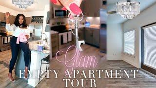 Glam luxury empty apartment tour | Houston Texas | My 𝓟𝓲𝓷𝓴 palace  | * so spacious * 2022