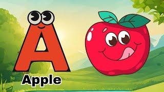 ABC Phonic Song - Toddler Learning Video Songs, A for Apple, Nursery Rhymes, Alphabet Song for kids