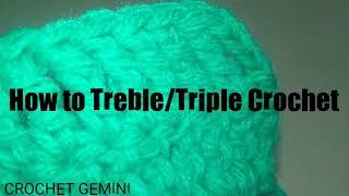 How to Crochet #Treble Stitch | #Triple Stitch | Basics Stitches Pattern in #Hindi | #Crochet Gemini