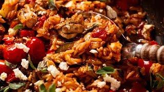 One Pot Greek Chicken Risoni (Orzo)