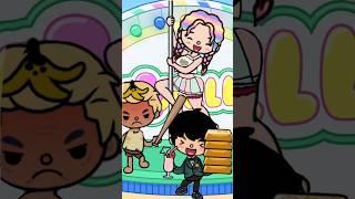 Girl rainbow hair and boyfriend Rich x poor 02  #shorts #tocaboca #tocaworld #tocalifeworld