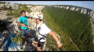 Иван Дунаев Змеиное ущелье Rope Jumping with Skyline X Team in Crimea