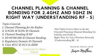 Channel Planning & Channel Bonding for 2.4GHz and 5GHz in Right Way Wireless (Understanding RF - 5)