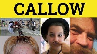  Callow Meaning - Callow Examples - Callow Definition - Formal Literary English - Callow