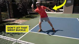 Do THIS When Hitting a Cross Court Topspin Forehand Dink in Pickleball  | CoachMe Pickleball