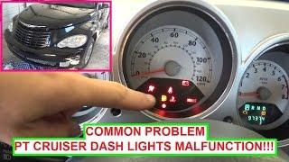 Chrysler PT Cruiser Dash Lights  Instrument Cluster lights ON & OFF Blinking  COMMON PROBLEM!