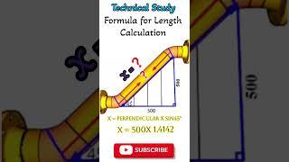 Piping Rolling | Length Calculation formula | #viral #construction #pipeline