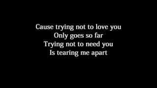 Nickelback - Trying Not To Love You Lyrics text słowa tekst