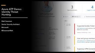 Azure ATP Demo: Identity Threat Hunting