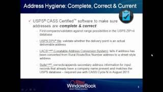 USPS Presorting and Post-Presort Software for Mailers - Window Book (03/20/12)