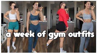 A FULL WEEK OF GYM OUTFITS | Alphalete, Jed North, First Health & more