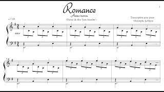 JEUX INTERDITS  - Romance d'un auteur inconnu - Transcription pour piano par Christophe Lebhertz