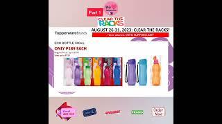 Part 1 Aug Clear the Racks Sale!visit our branches #giftideas #giveaways #prizes #promo #tupperware