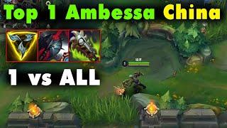 Rank 1 Ambessa Wild Rift China | destroy the match alone, absolutely unstoppable! Tier SSS