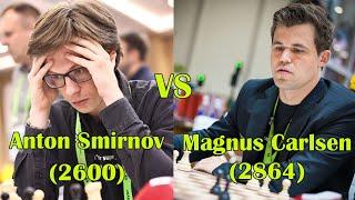 Anton Smirnov (2600) vs Magnus Carlsen (2864) || Chess Olympiad 2022 - R6