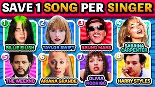 SAVE 1 SONG PER SINGER  Most Popular Singers & Bands (8 Songs Each One) | Music Quiz