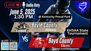 AUDIO ONLY - State Baseball Tournament - Boyd County vs Boyle County.   Listen at MyTownTV.com