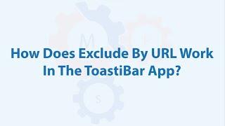 How Does Exclude By URL Work In The ToastiBar App?