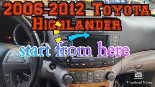 2009 Toyota Highlander How to remove the radio step by step