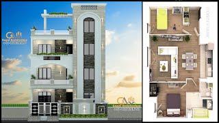 33x75 3 Family House Design, 3Floor House Design, Gopal Architecture