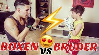 BOXEN gegen KLEINEN BRUDER !!