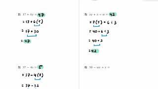 How to Evaluate Variable/Algebraic Expressions