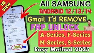 2025 New Samsung FRP Bypass (100% FREE) Android 12-13-14 Latest Security Frp Unlock Without Pc 2025