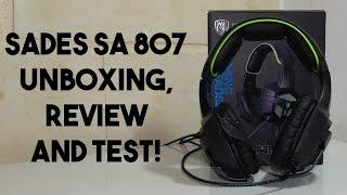 Sades SA 807 Headset Unboxing, Review and Test!