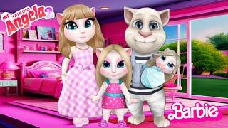 My Talking Angela 2 || Angela Barbie and Tom Ken with his Daughters | New Update || Cosplay