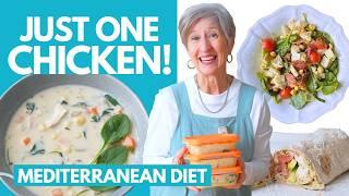 1 Rotisserie Chicken = 3 Easy MEDITERRANEAN DIET Recipes for Beginners