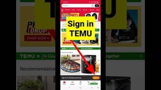 How to Sign In TEMU Account | Create Temu App | login temu #shorts