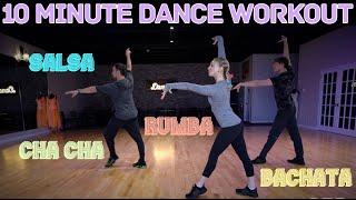 10 Minute Beginner Dance Workout - Cha Cha Cha, Salsa, Bachata, Rumba. Follow Along at Home