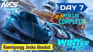 NFS No Limits | Winter Pursuit | Koenigsegg Jesko Absolute | Day 7