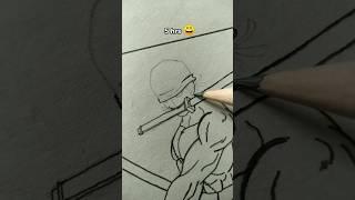 How to draw Zoro in 10 sec, 1 min, 5 min, 5 hrs #shorts