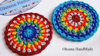 Подставки крючком. Мандала. Мастер класс. Crochet potholder