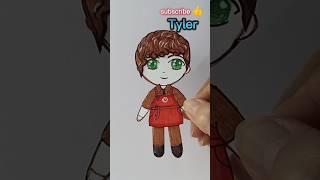 Tyler Yeppug Doll  Next ? #shorts #drawing #art #youtubeshorts  #homemade